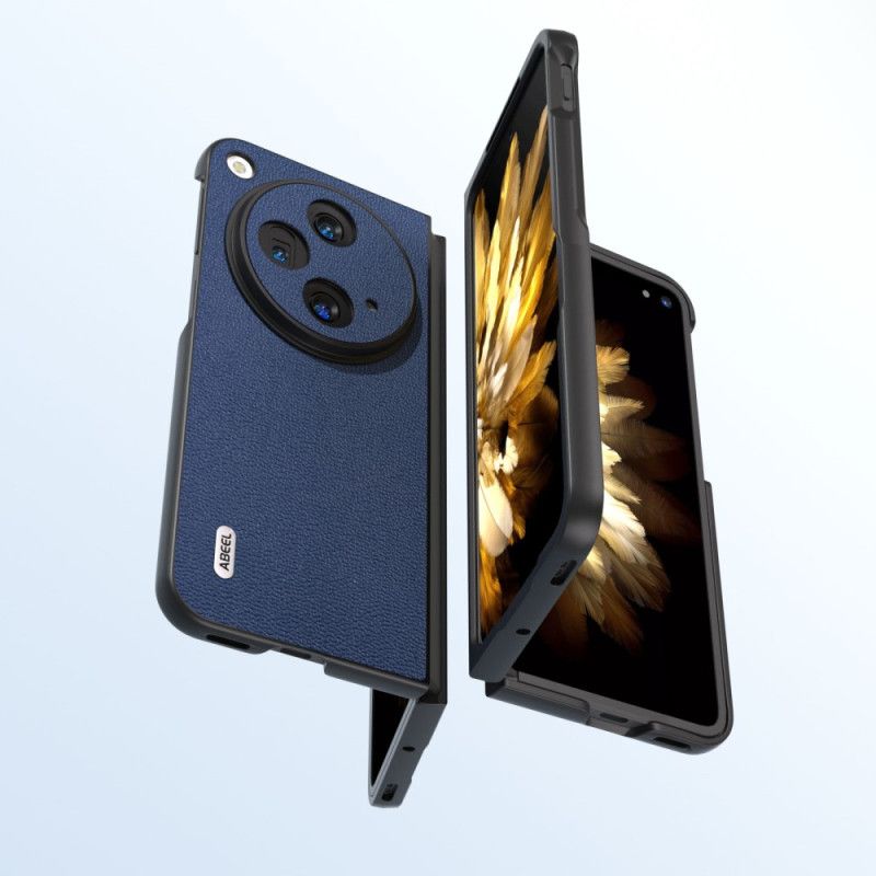 Case Hoesje Oneplus Open Telefoonhoesje Donker Leer Abeel