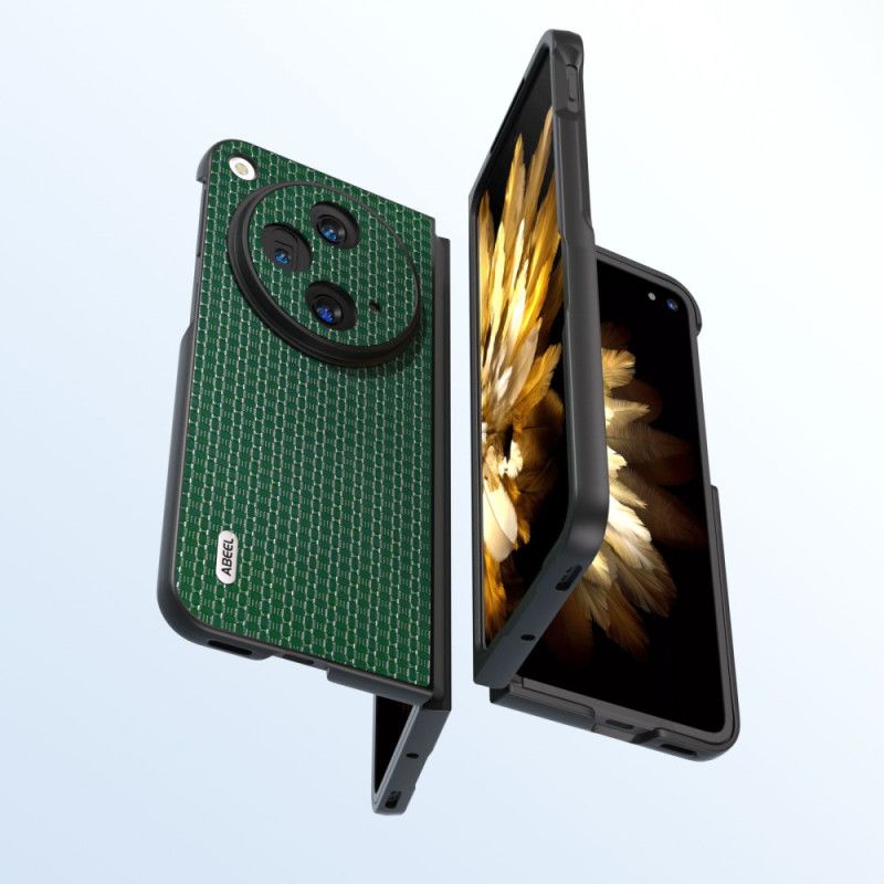 Cover Hoesje Oneplus Open Telefoonhoesje Abeel Getextureerd Leer