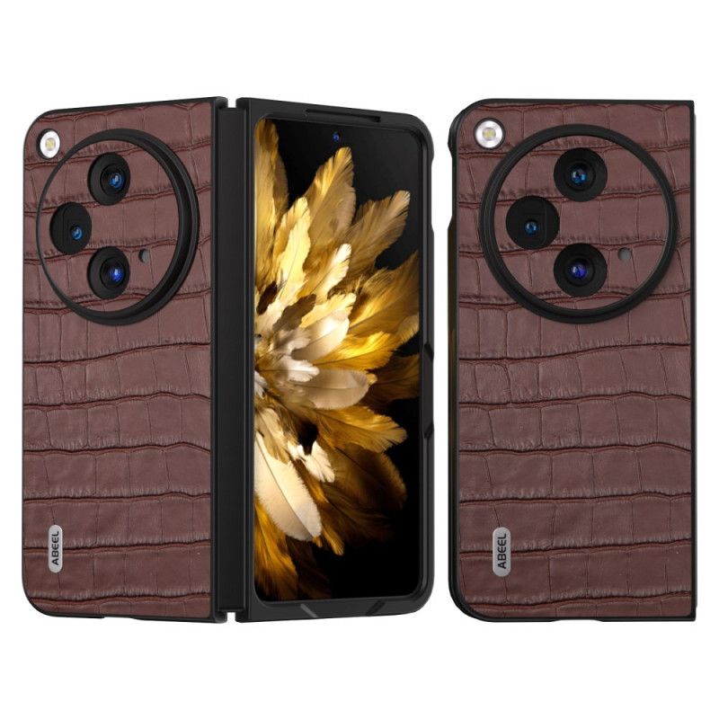 Hoesje Oneplus Open Krokodillenleereffect Abeel Bescherming Hoesje