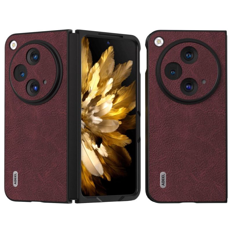 Hoesje Oneplus Open Retro Leereffect Abeel Bescherming Hoesje