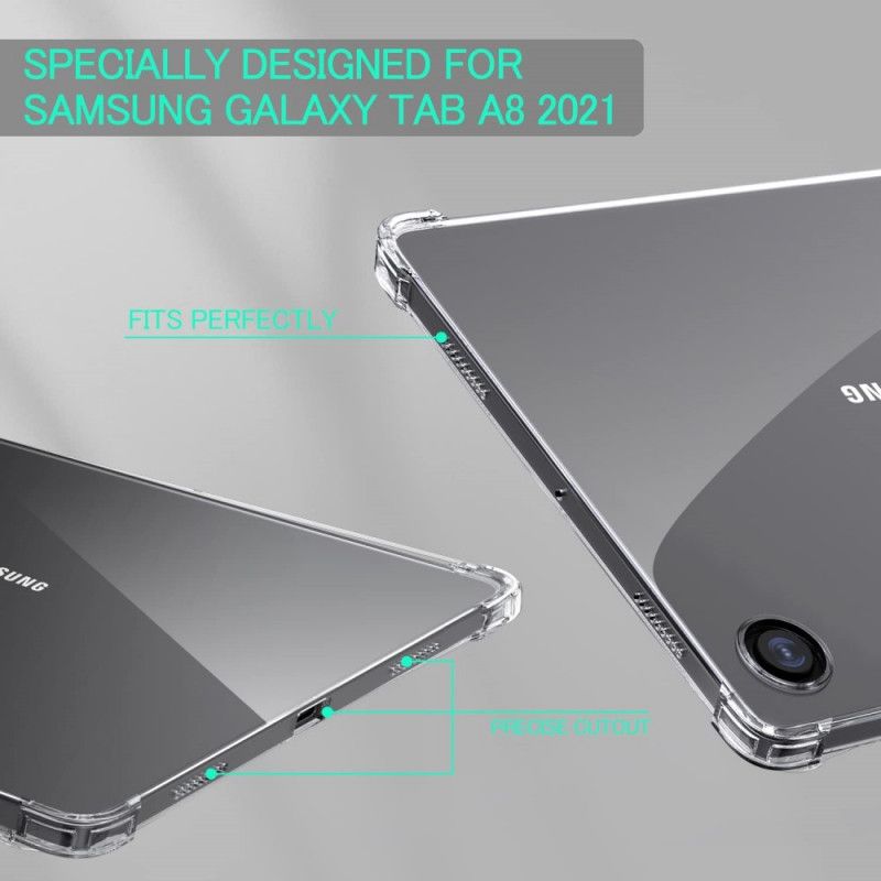 Case Hoesje Samsung Galaxy Tab A8 Telefoonhoesje (2021) Doorzichtige Siliconen