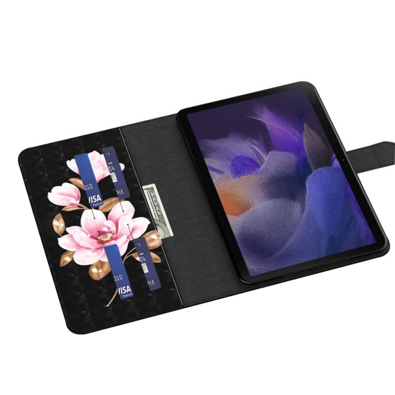 Faux Leather Cover Samsung Galaxy Tab A8 (2021) Boom Bloemen