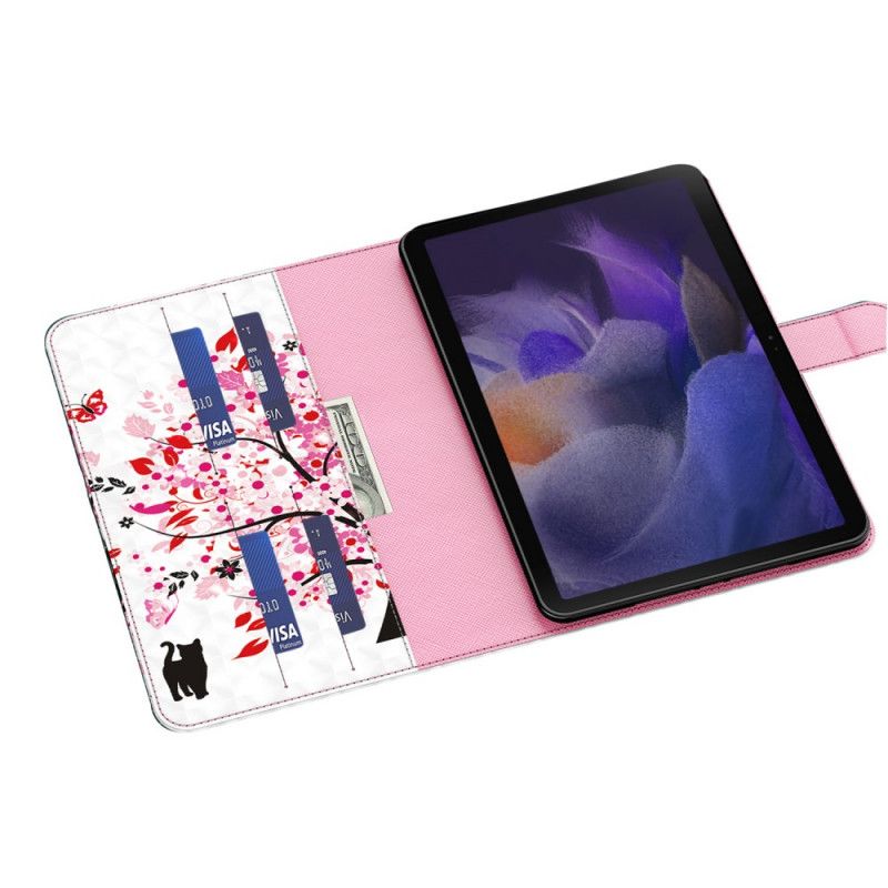 Flip Case Leren Samsung Galaxy Tab A8 (2021) Boom En Kat