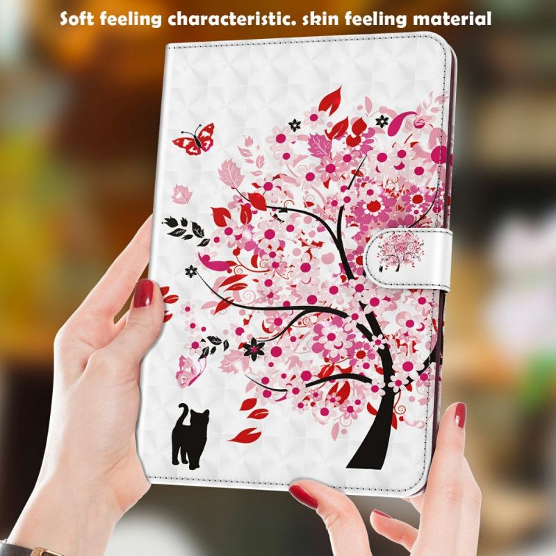 Flip Case Leren Samsung Galaxy Tab A8 (2021) Boom En Kat