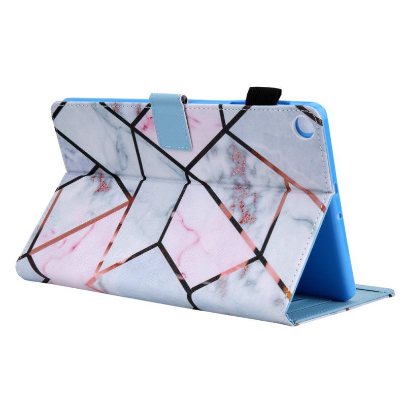 Flip Case Leren Samsung Galaxy Tab A8 (2021) Geometrisch Marmer