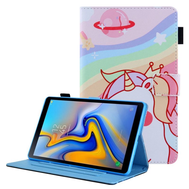 Flip Case Leren Samsung Galaxy Tab A8 (2021) Schattige Eenhoorn