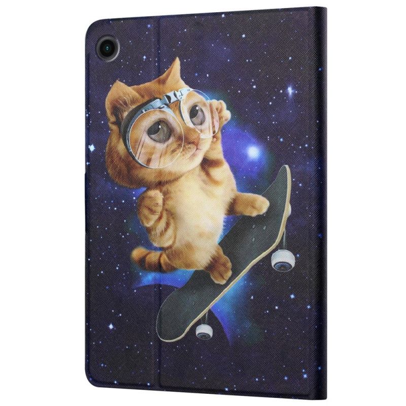 Folio-hoesje Samsung Galaxy Tab A8 Telefoonhoesje (2021) Kat Skateboard