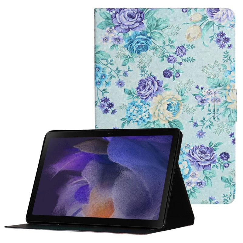 Leren Hoesje Samsung Galaxy Tab A8 (2021) Bloemen Bloemen Bloemen Bescherming Hoesje