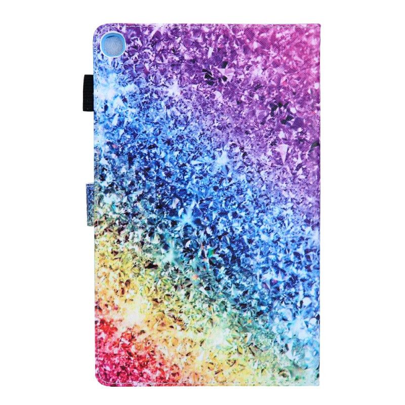 Leren Hoesje Samsung Galaxy Tab A8 (2021) Glanzende Pailletten Bescherming Hoesje