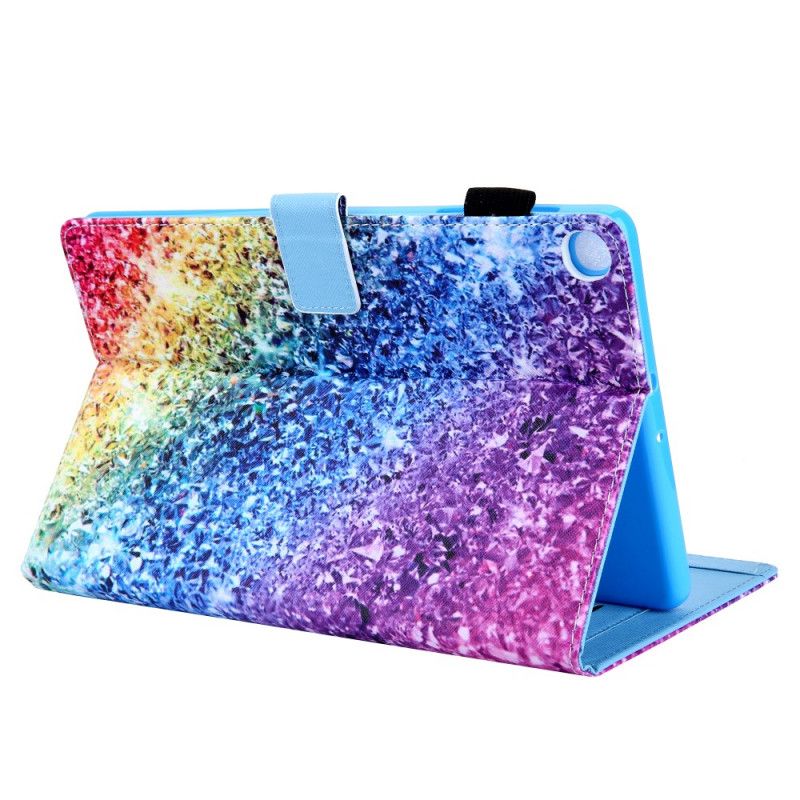 Leren Hoesje Samsung Galaxy Tab A8 (2021) Glanzende Pailletten Bescherming Hoesje