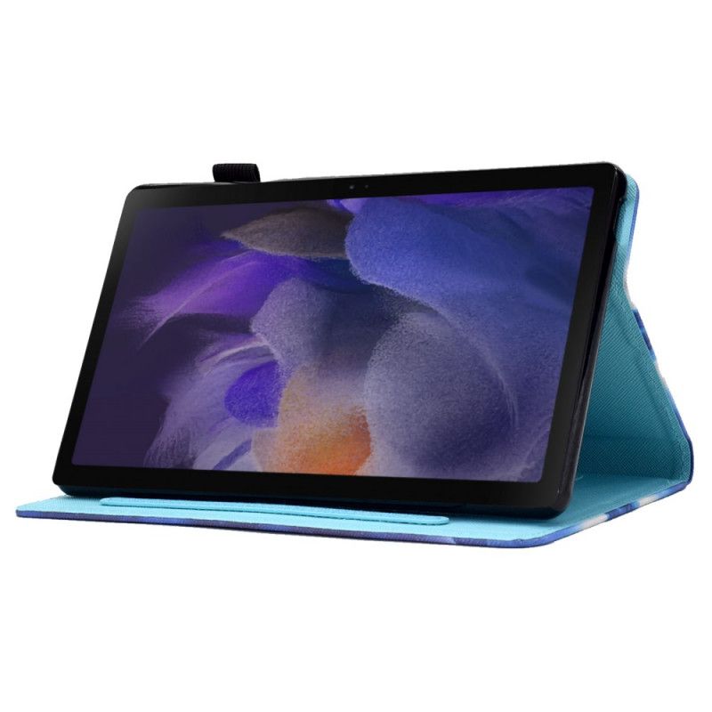 Leren Hoesje Samsung Galaxy Tab A8 (2021) Regenboogvlinders