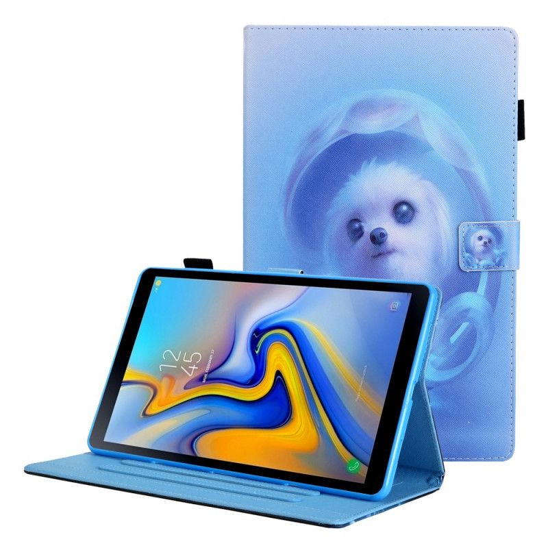 Leren Hoesje Samsung Galaxy Tab A8 (2021) Schattige Hond Bescherming Hoesje