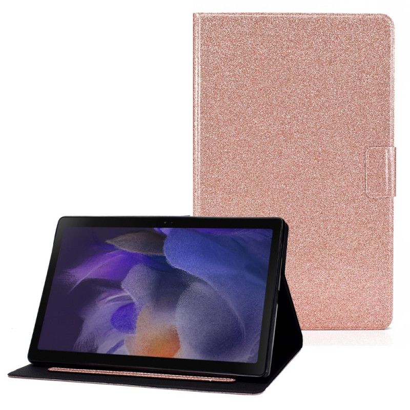 Leren Hoesje Samsung Galaxy Tab A8 (2021) Sprankelende Glitter Bescherming Hoesje