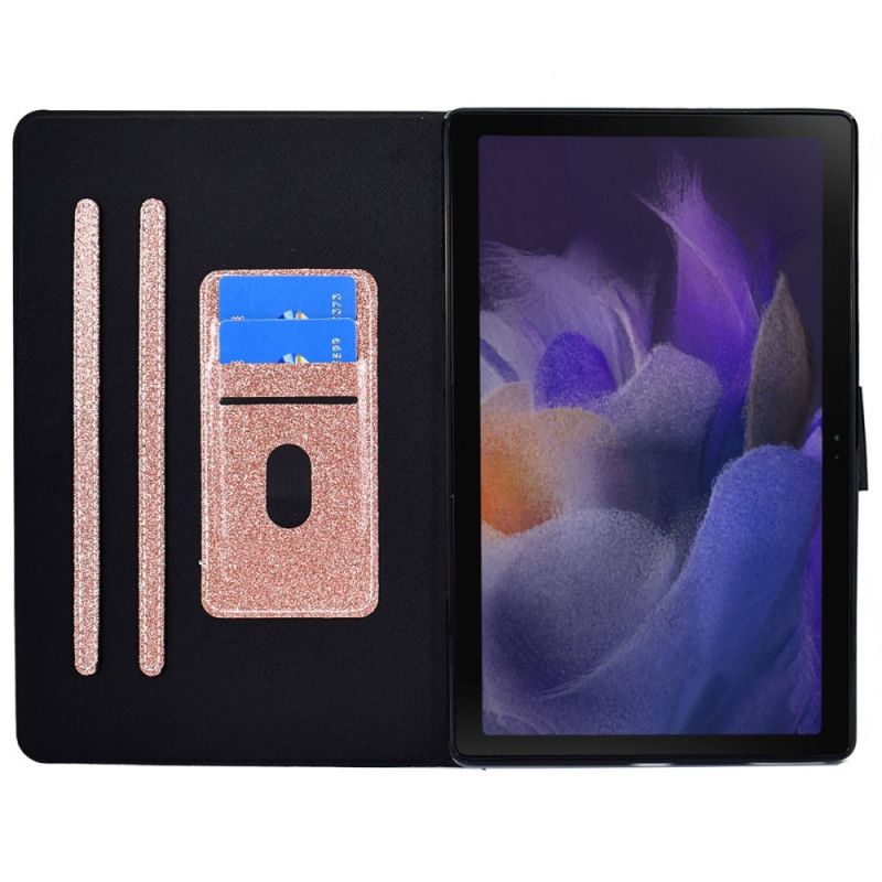 Leren Hoesje Samsung Galaxy Tab A8 (2021) Sprankelende Glitter Bescherming Hoesje