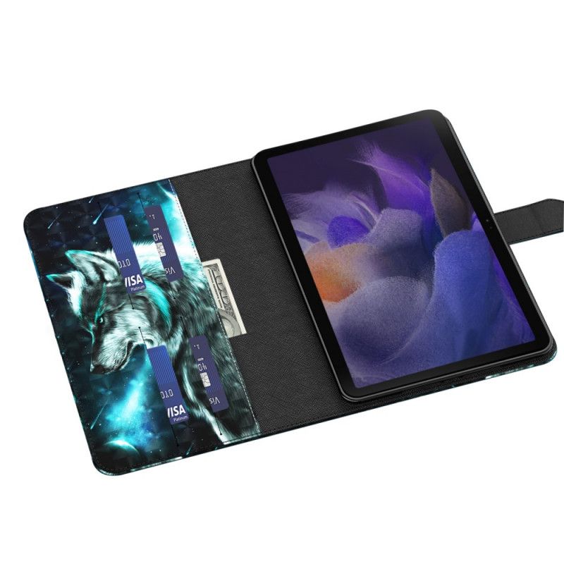 Leren Hoesje Samsung Galaxy Tab A8 (2021) Wilde Wolf Bescherming Hoesje