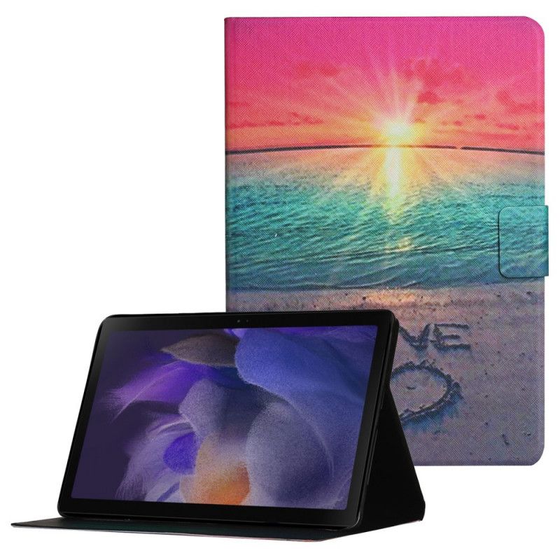 Leren Hoesje Samsung Galaxy Tab A8 (2021) Zonsondergang Liefde Bescherming Hoesje