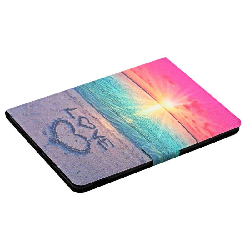 Leren Hoesje Samsung Galaxy Tab A8 (2021) Zonsondergang Liefde Bescherming Hoesje