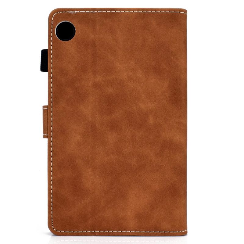 Leren Hoesje Voor Samsung Galaxy Tab A8 (2021) Vintage Design Leereffect