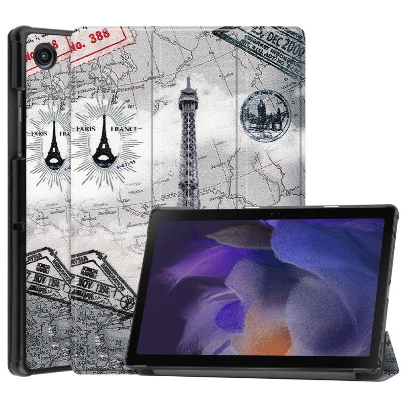 Smart Case Samsung Galaxy Tab A8 (2021) Versterkte Retro Eiffeltoren