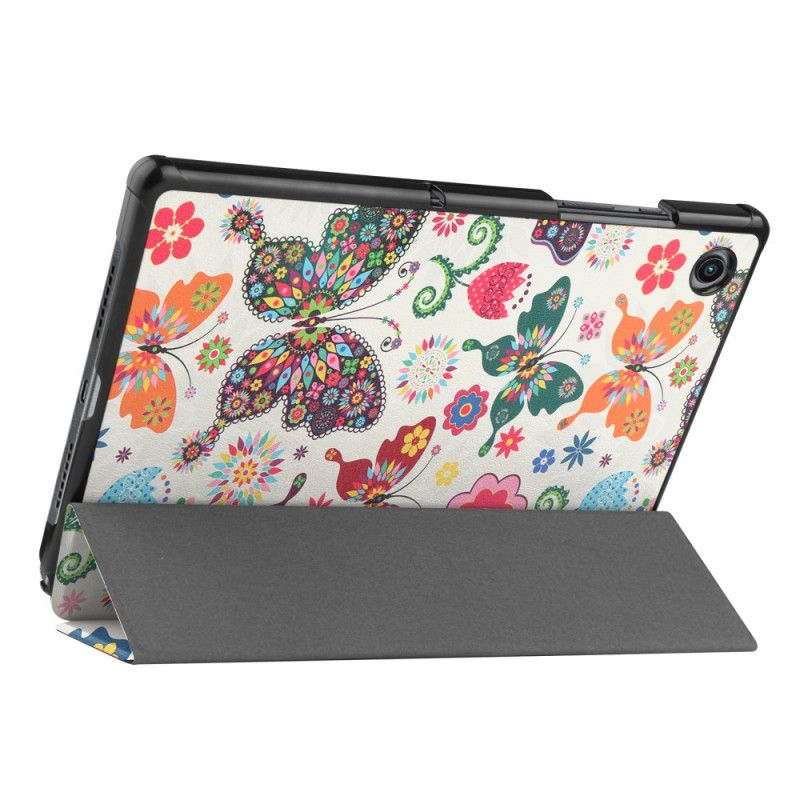 Smart Case Samsung Galaxy Tab A8 (2021) Versterkte Vlinders En Bloemen