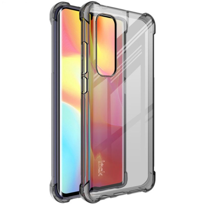 Case Hoesje Xiaomi Mi Note 10 Lite Transparant Grijs Telefoonhoesje Transparant Zijdeachtig Imak