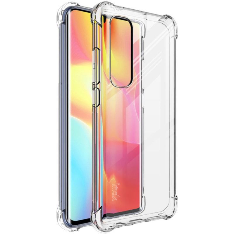 Case Hoesje Xiaomi Mi Note 10 Lite Transparant Grijs Telefoonhoesje Transparant Zijdeachtig Imak