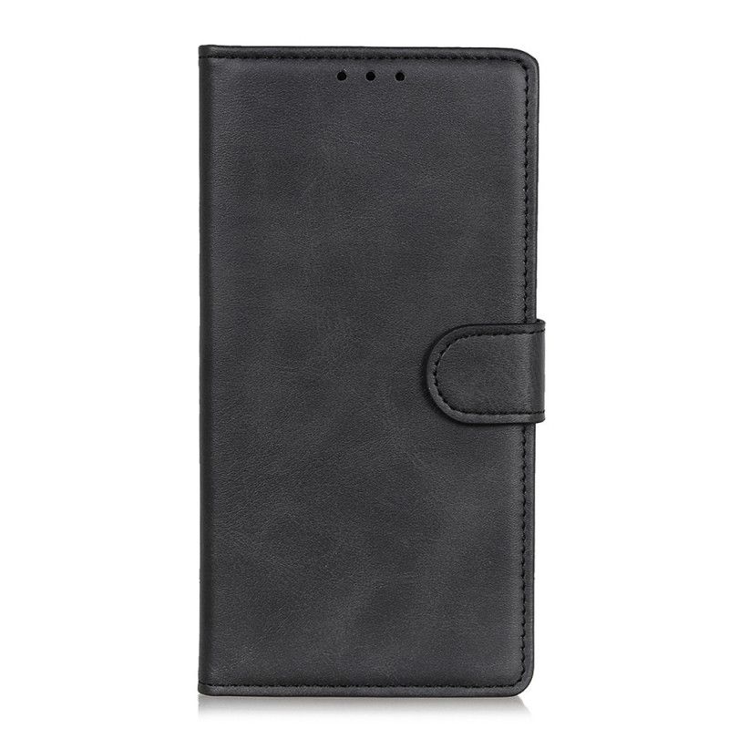 Flip Case Leren Xiaomi Mi Note 10 Lite Rood Zwart Retro Mat Leereffect