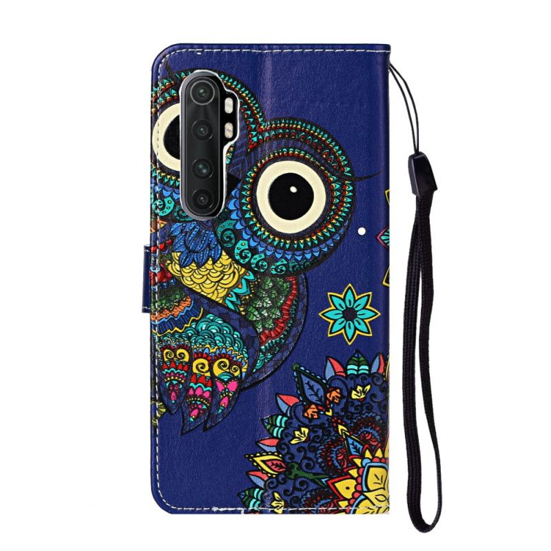 Flip Case Leren Xiaomi Mi Note 10 Lite Uil In Mandala