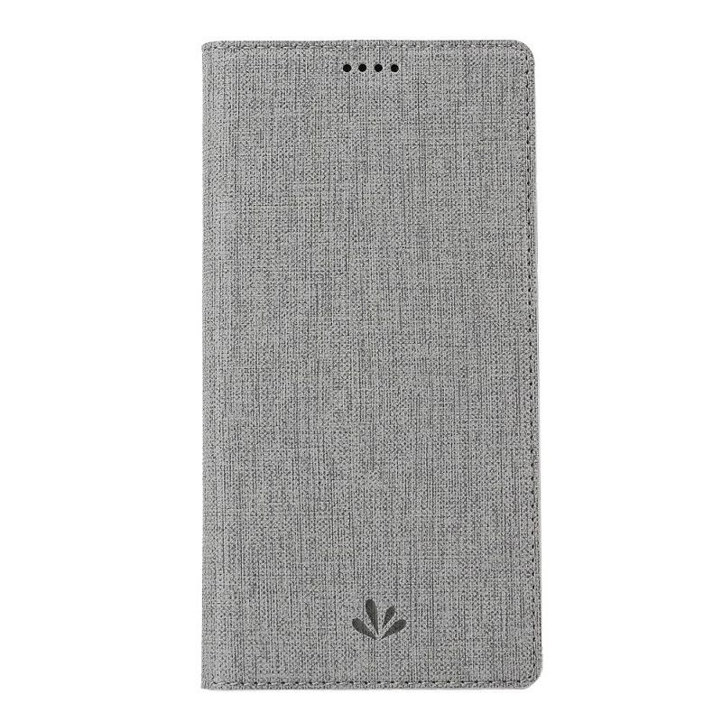 Folio-hoesje voor Xiaomi Mi Note 10 Lite Grijs Zwart Getextureerde Vili Dmx