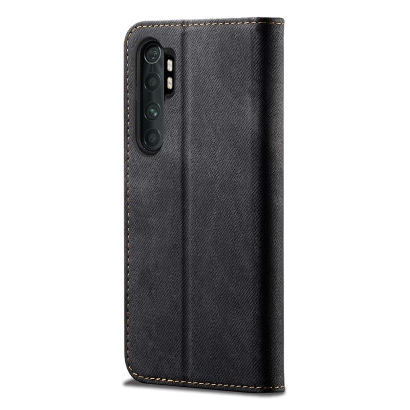 Folio-hoesje Xiaomi Mi Note 10 Lite Donkerblauw Zwart Jeansstof