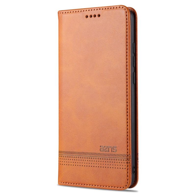 Folio-hoesje Xiaomi Mi Note 10 Lite Rood Zwart Telefoonhoesje Azns Leerstijl