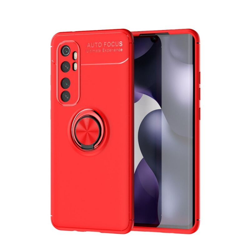 Hoesje Xiaomi Mi Note 10 Lite Rood Zwart Roterende Ring