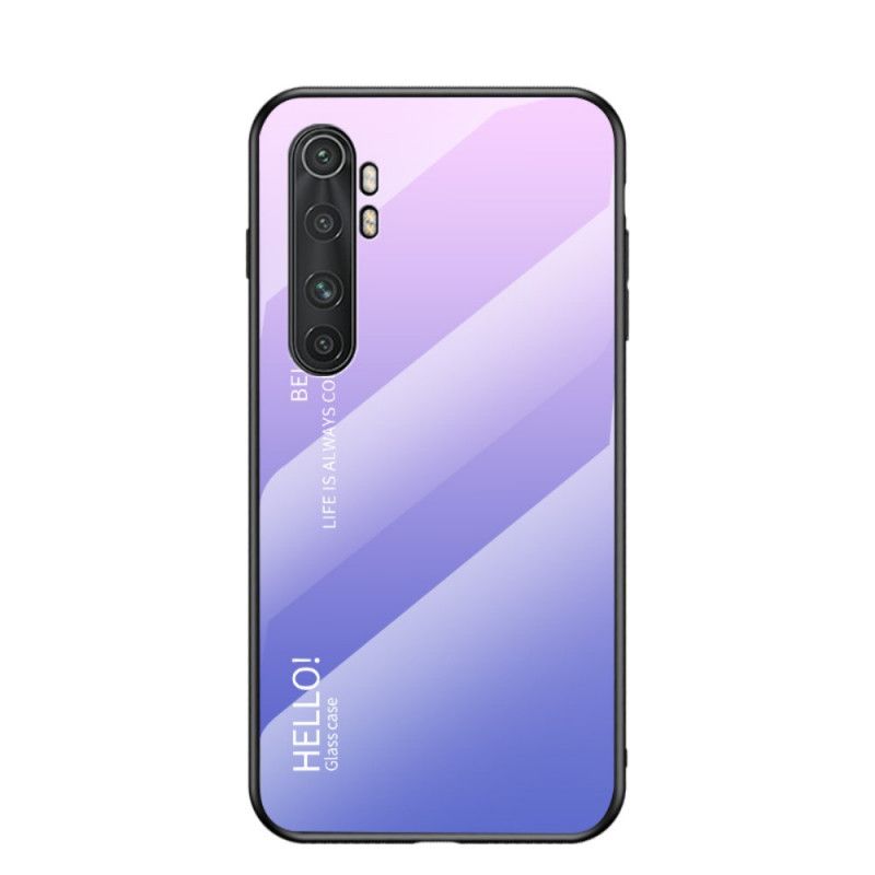 Hoesje Xiaomi Mi Note 10 Lite Wit Zwart Hallo Gehard Glas