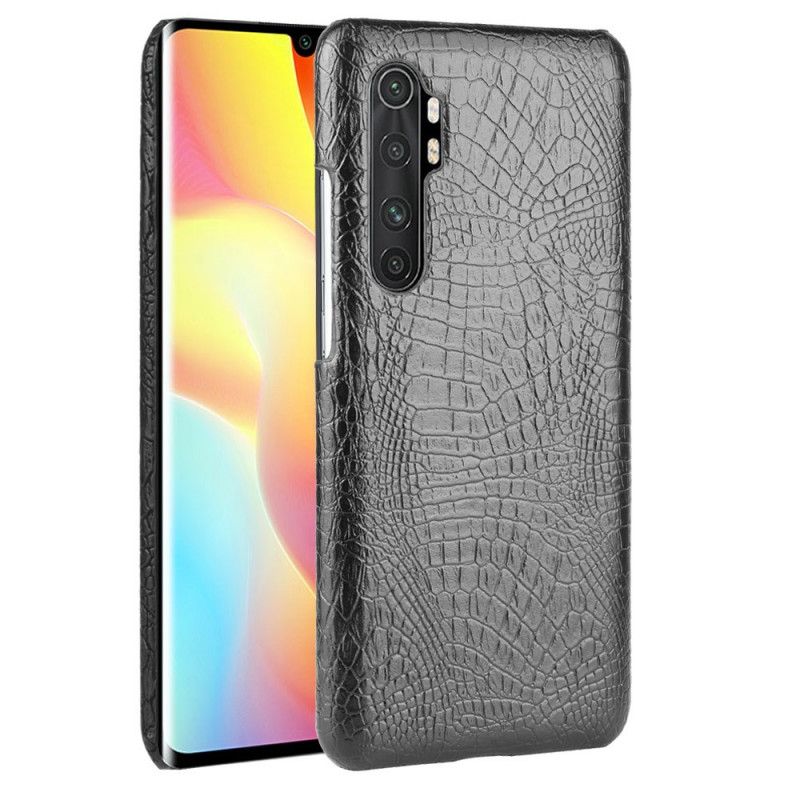 Hoesje Xiaomi Mi Note 10 Lite Wit Zwart Krokodillenhuidstijl