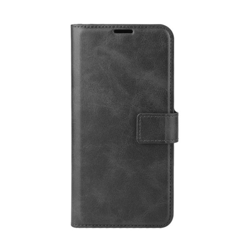 Leren Hoesje voor Xiaomi Mi Note 10 Lite Grijs Zwart Extreem Slank Leereffect