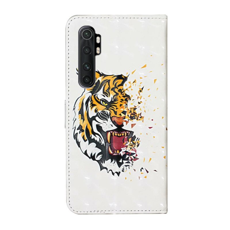 Leren Hoesje voor Xiaomi Mi Note 10 Lite Magische Woeste Tijger