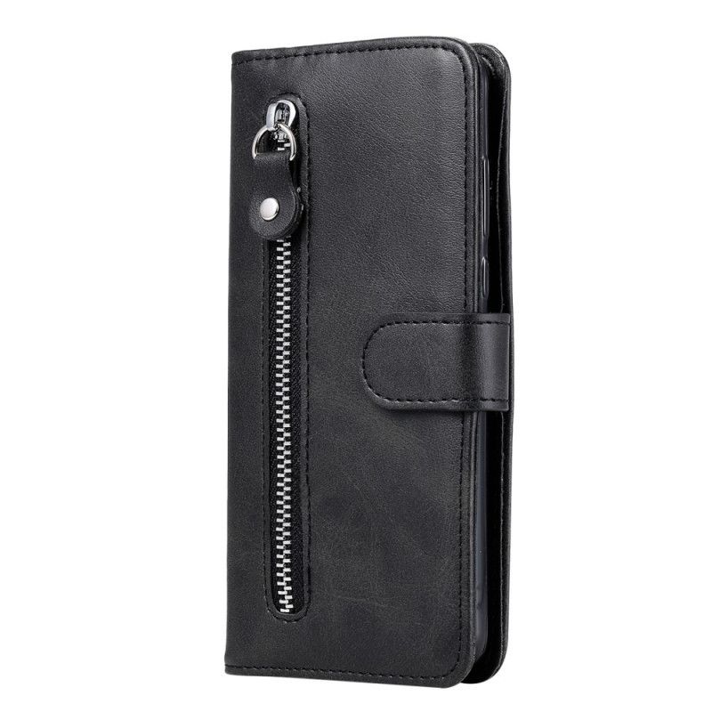 Leren Hoesje voor Xiaomi Mi Note 10 Lite Rood Zwart Vintage Portemonnee