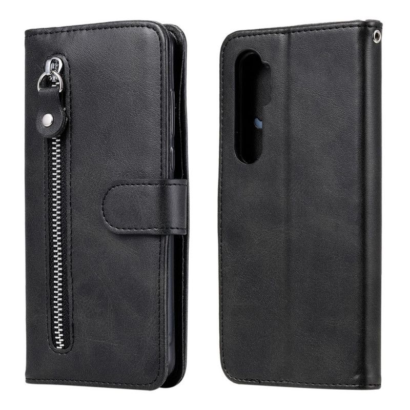 Leren Hoesje voor Xiaomi Mi Note 10 Lite Rood Zwart Vintage Portemonnee