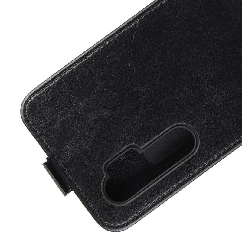 Leren Hoesje voor Xiaomi Mi Note 10 Lite Wit Zwart Retro Vouwen