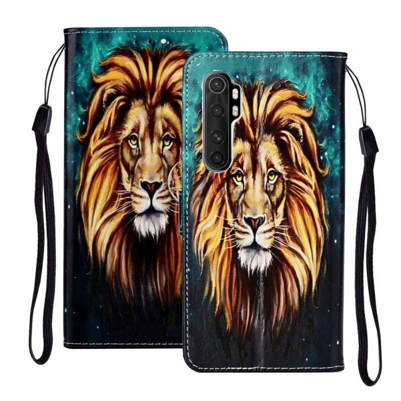 Leren Hoesje Xiaomi Mi Note 10 Lite Telefoonhoesje Leeuwenhaar