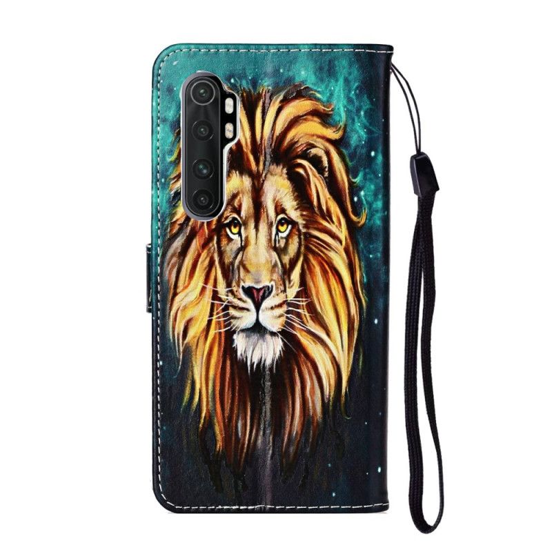 Leren Hoesje Xiaomi Mi Note 10 Lite Telefoonhoesje Leeuwenhaar