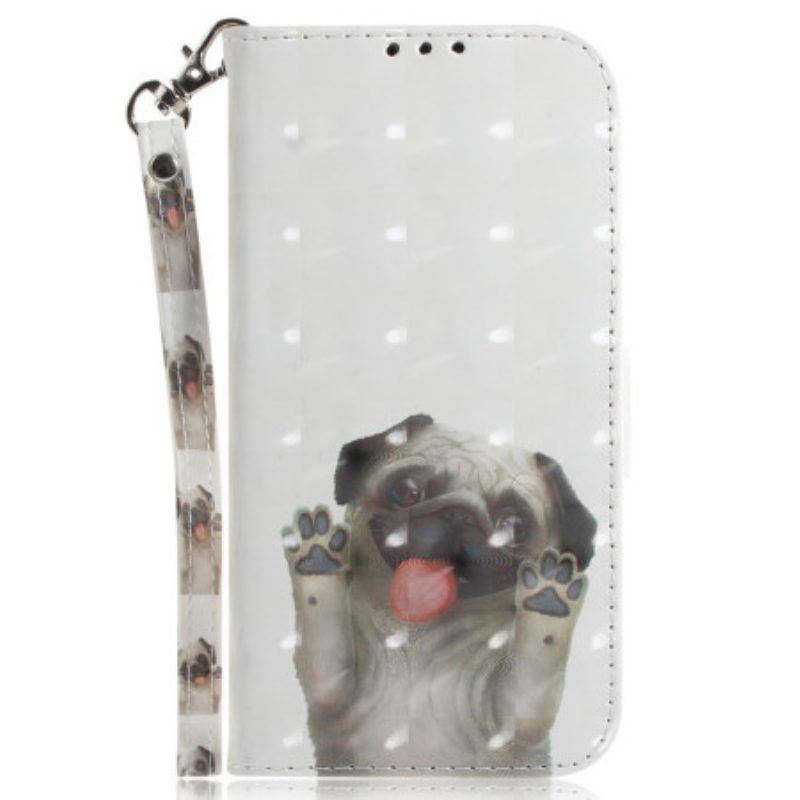 Leren Hoesje voor OnePlus Nord 2T 5G Met Ketting String Hond