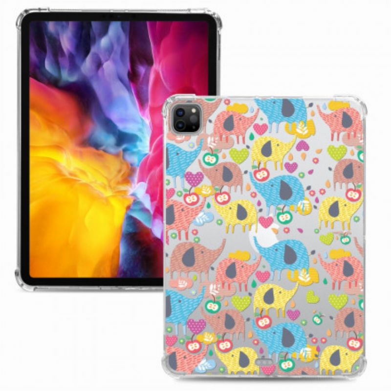 Cover Hoesje iPad Pro 11" (2021) Telefoonhoesje (2020) (2018) Flexibele Cartoonolifanten