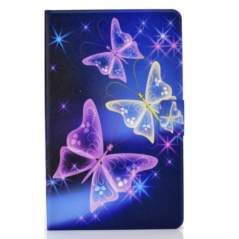 Cover Folio-hoesje Samsung Galaxy Tab S6 Lite Paars Donkerblauw Telefoonhoesje Vlinderfee