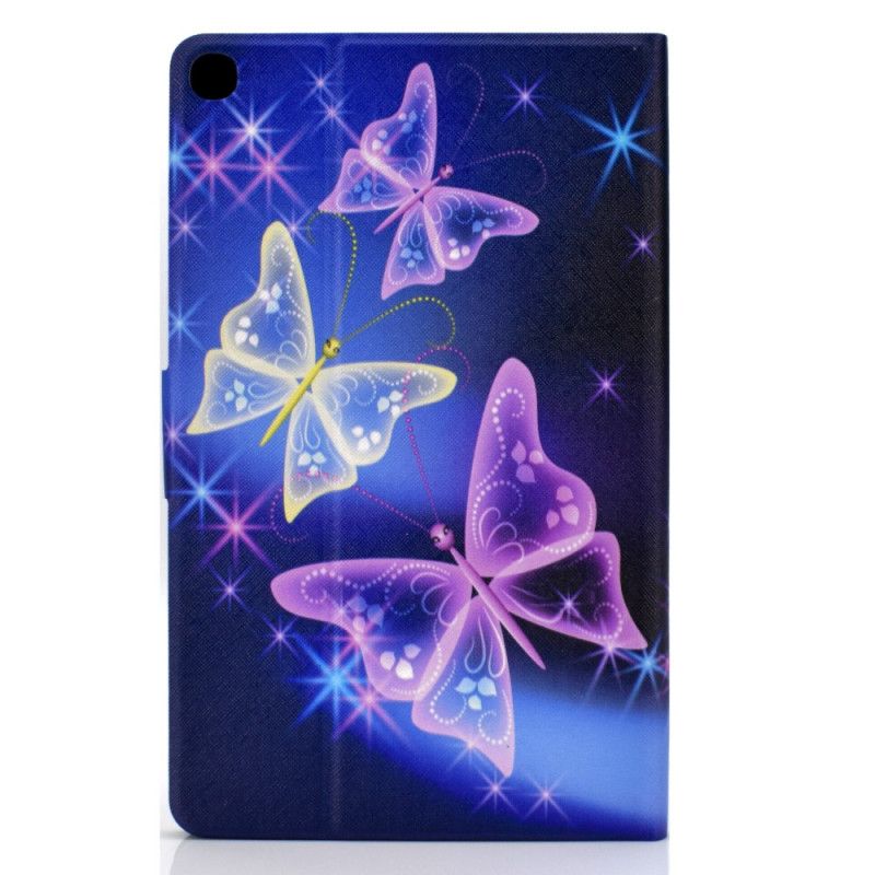 Cover Folio-hoesje Samsung Galaxy Tab S6 Lite Paars Donkerblauw Telefoonhoesje Vlinderfee