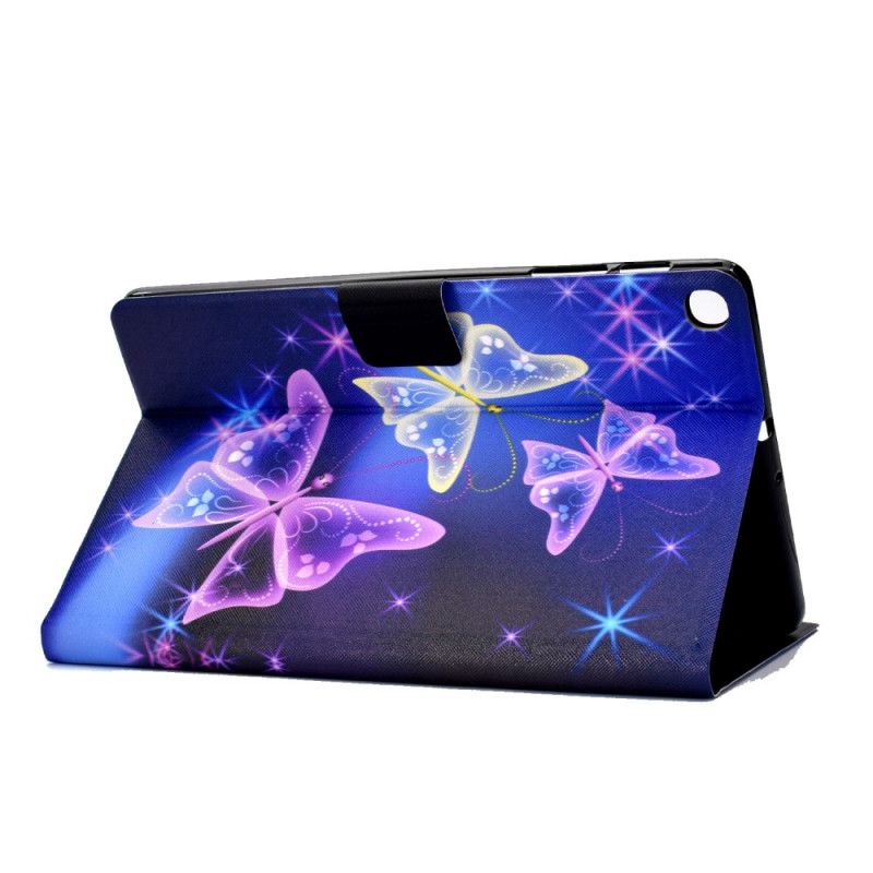 Cover Folio-hoesje Samsung Galaxy Tab S6 Lite Paars Donkerblauw Telefoonhoesje Vlinderfee