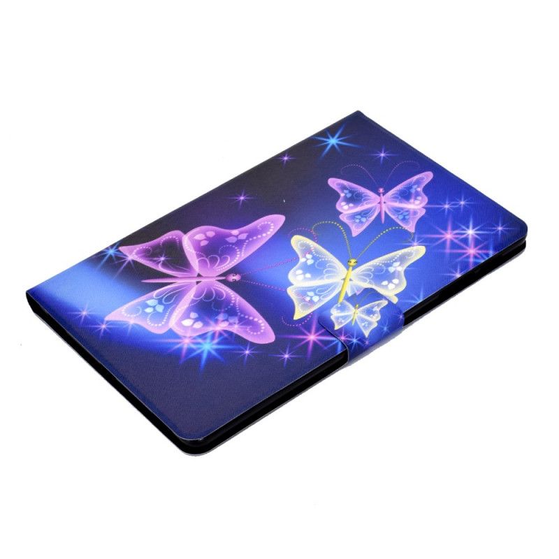 Cover Folio-hoesje Samsung Galaxy Tab S6 Lite Paars Donkerblauw Telefoonhoesje Vlinderfee