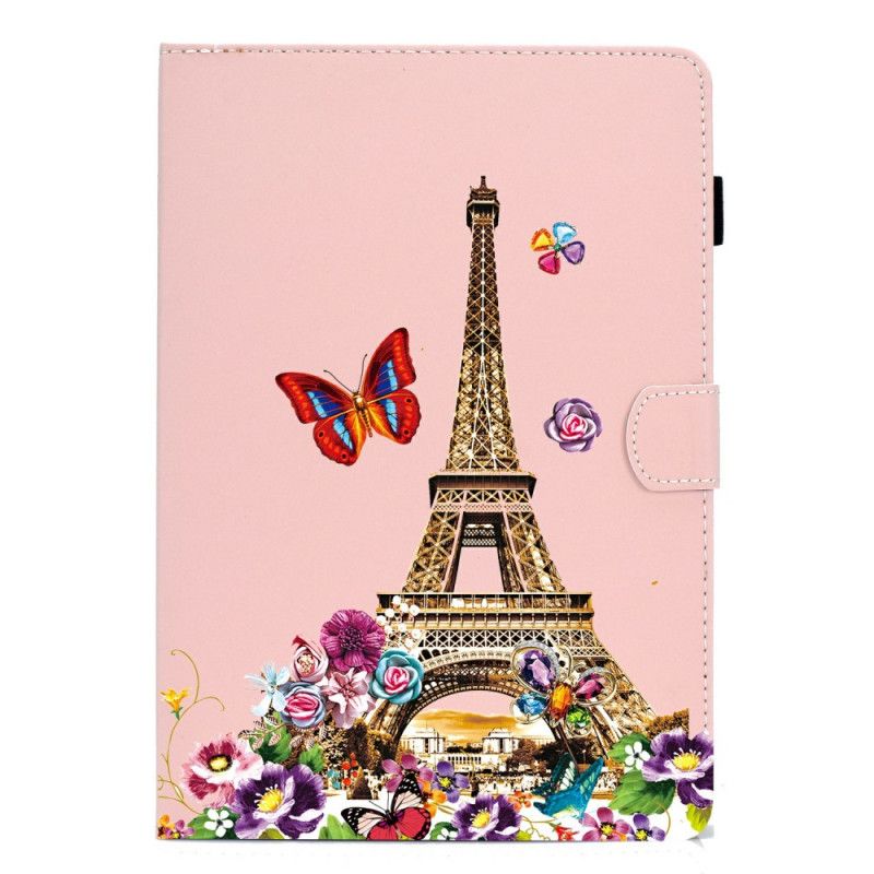 Cover Folio-hoesje Samsung Galaxy Tab S6 Lite Telefoonhoesje Eiffeltoren In De Zomer