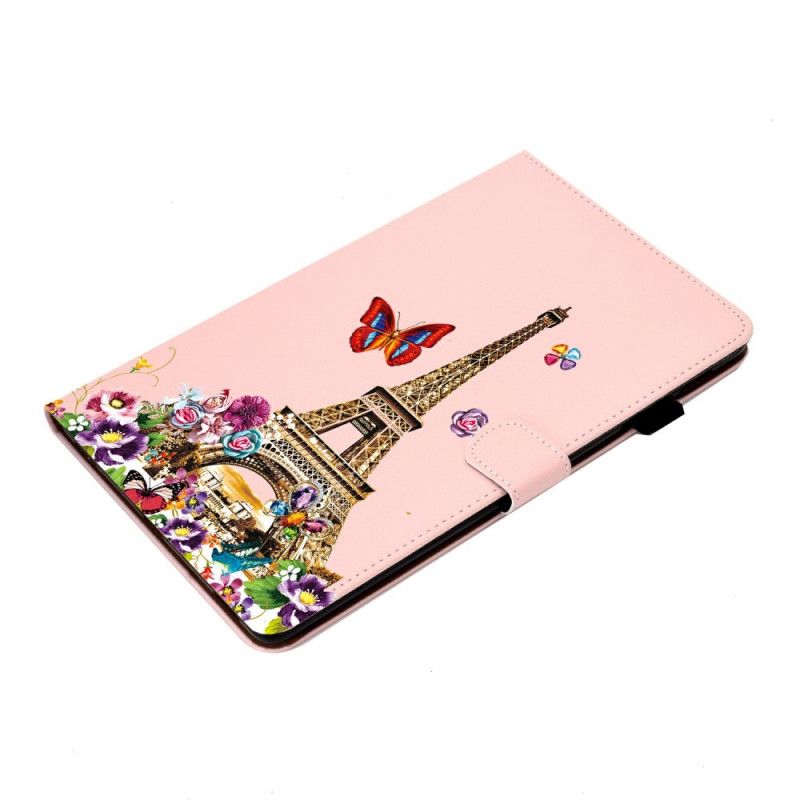 Cover Folio-hoesje Samsung Galaxy Tab S6 Lite Telefoonhoesje Eiffeltoren In De Zomer