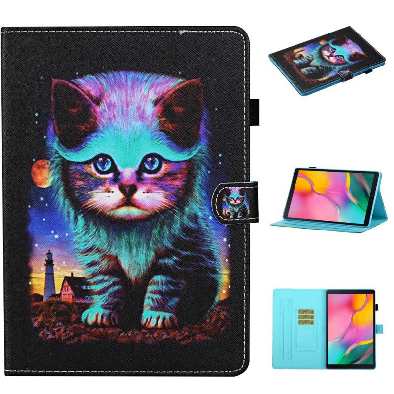 Cover Folio-hoesje Samsung Galaxy Tab S6 Lite Telefoonhoesje Elektrische Cat